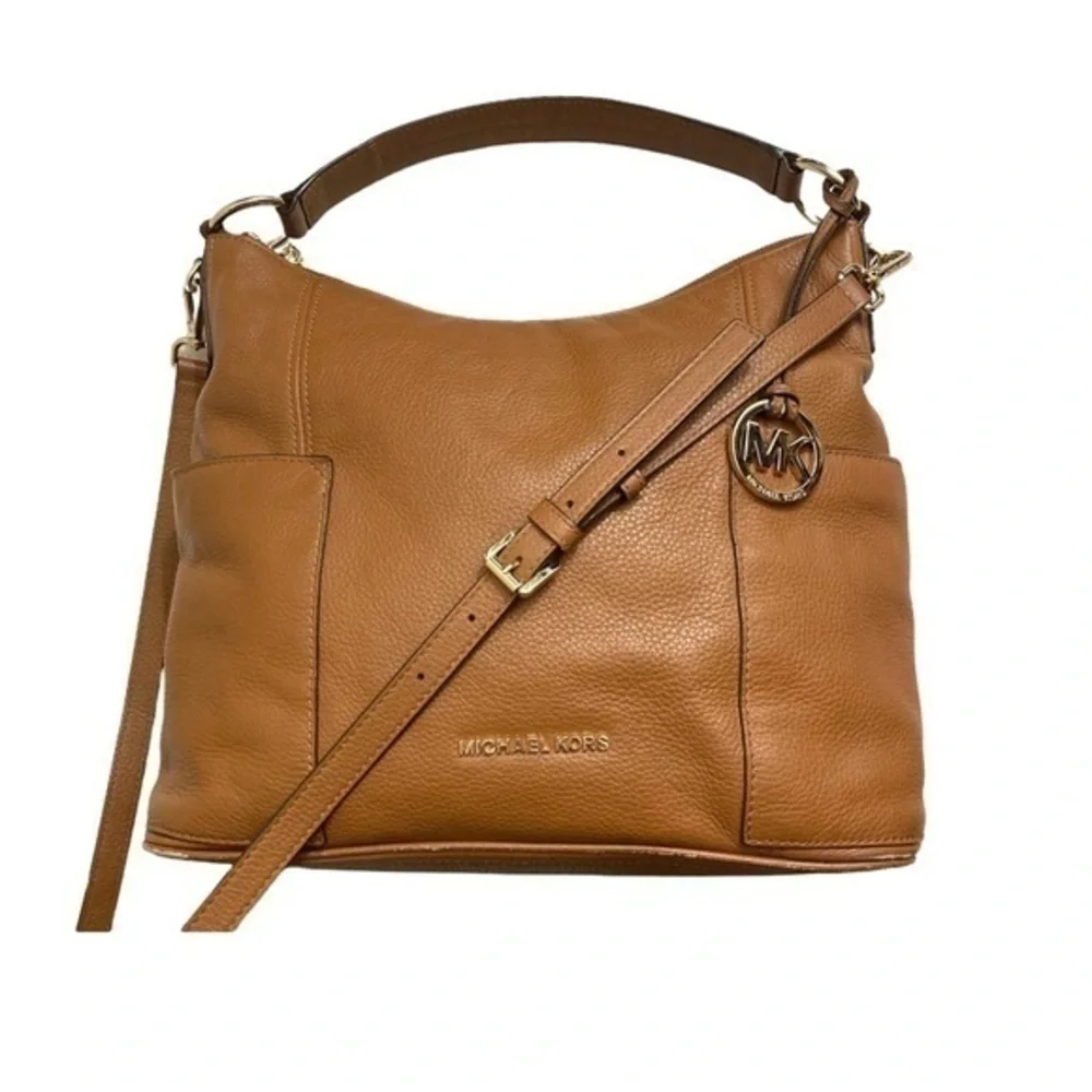 Michael kors brown leather Anita two way bag